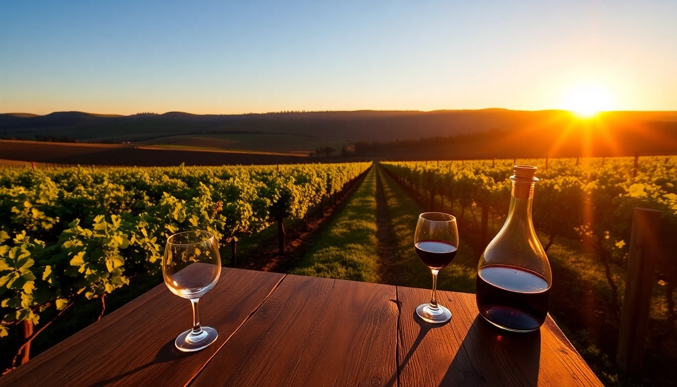 Taste exquisite wines at Sacramento Wineries, featuring scenic vineyards and elegant tasting setups.