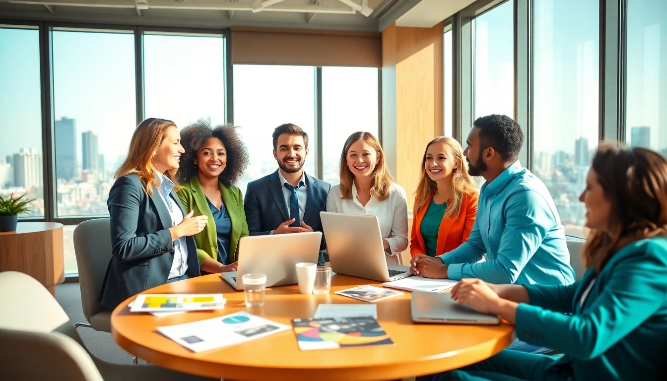 Engaging scene showcasing professionals seeking to find commission-only salespeople in a collaborative office environment.