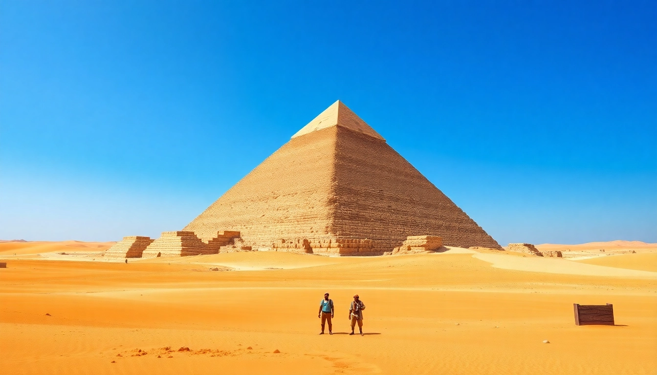 Engage with piraminds through a captivating digital depiction highlighting the Great Pyramid of Giza.