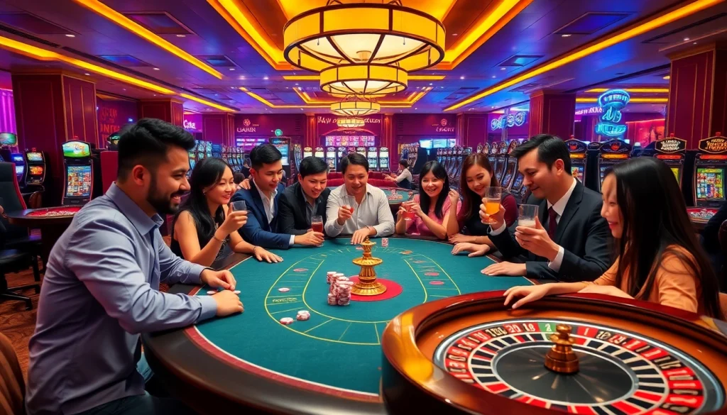 Exciting scene of Trang game Haywin with players celebrating and engaging in thrilling casino action.