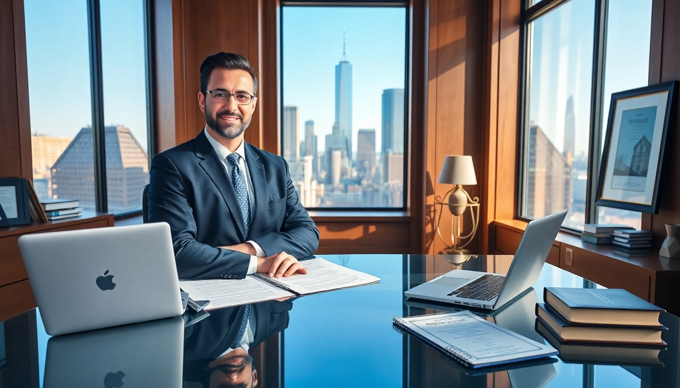 Consultation with a Brooklyn Real Estate Lawyer in a modern office.