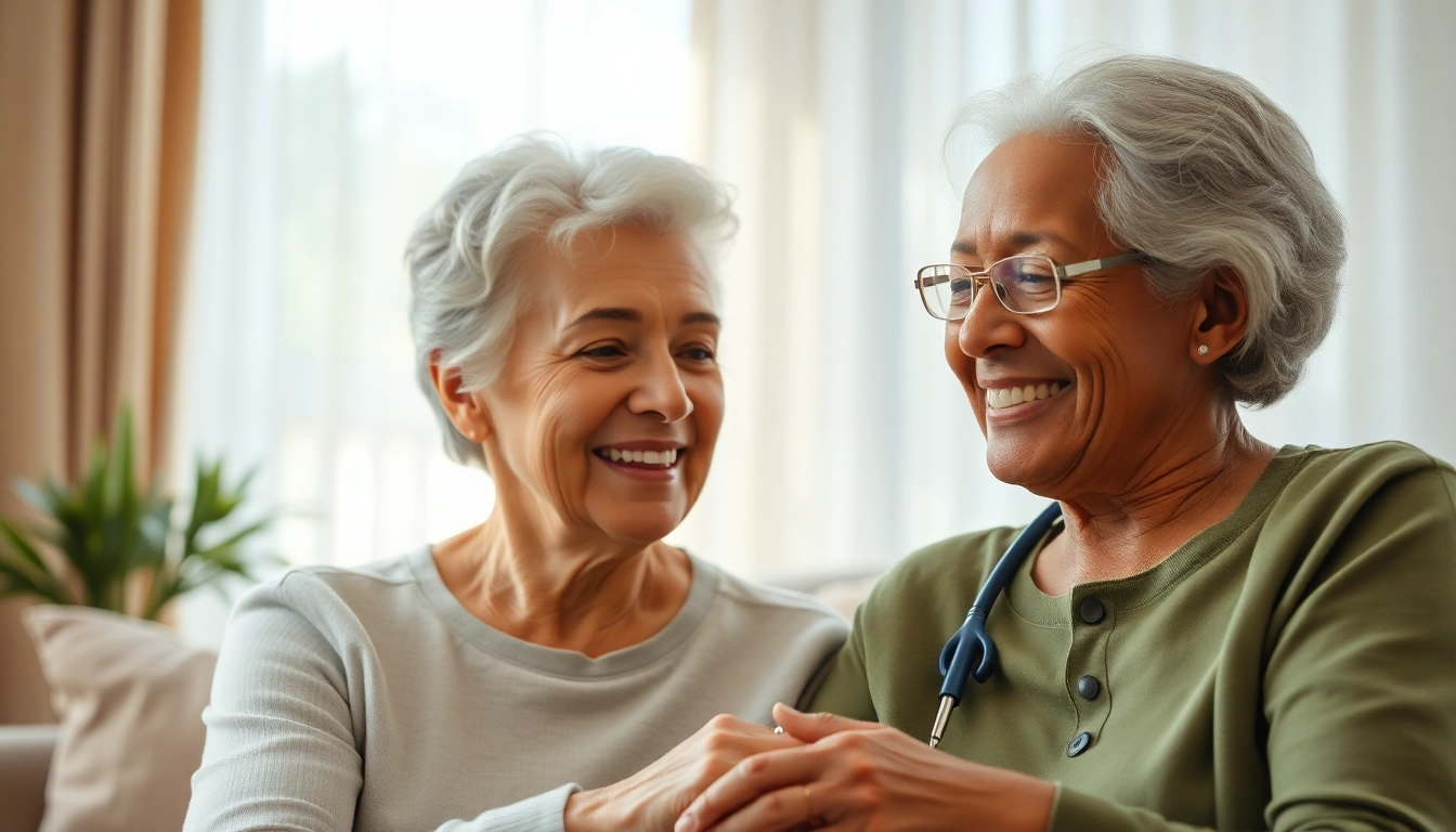 Engaging scene of senior caregivers austin tx assisting elderly clients with compassion.