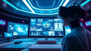 Futuristic AI nsfw platform featuring interactive interface and immersive elements