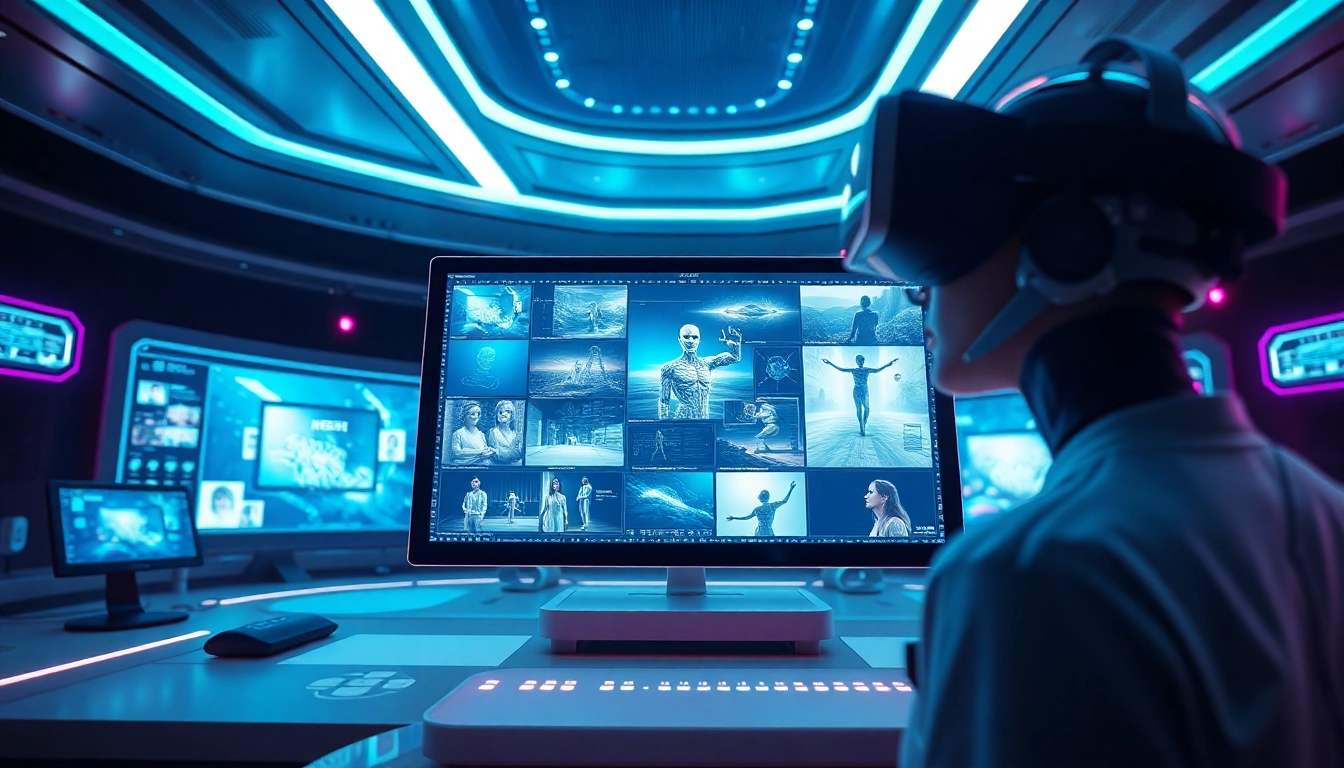 Futuristic AI nsfw platform featuring interactive interface and immersive elements