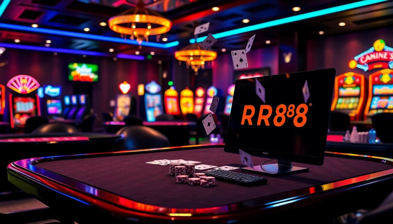 Experience thrilling action at RR88's online casino with vibrant tables and games.