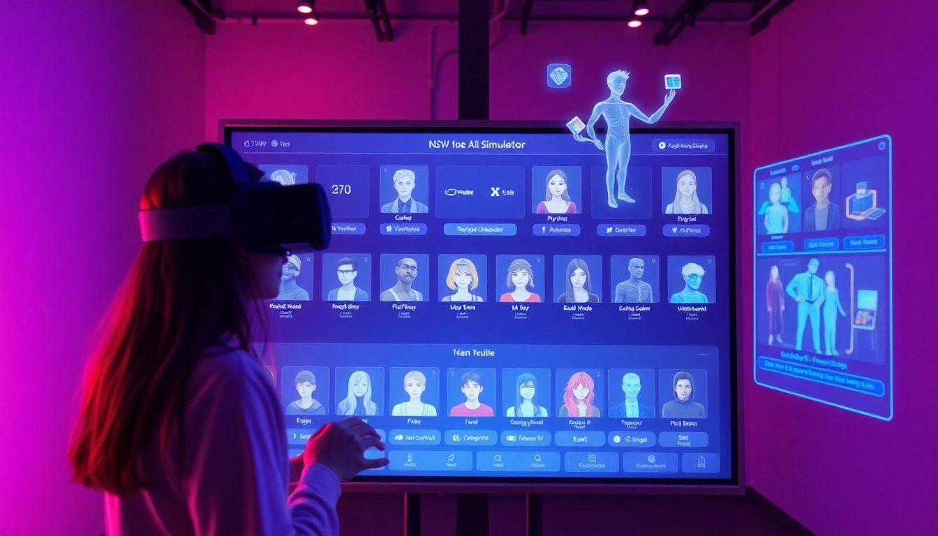 Engaging NSFW character customizations in a modern AI simulation space.