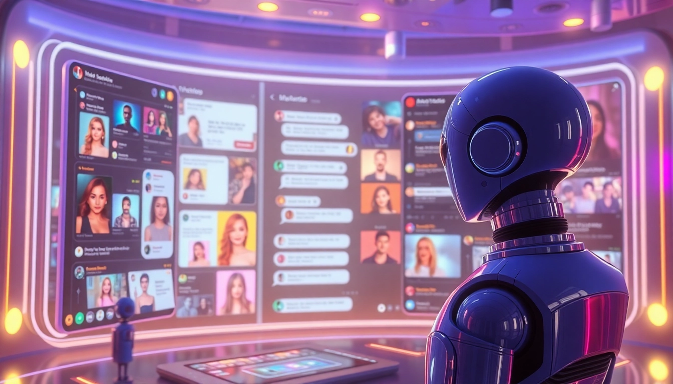 Explore the future of free nsfw ai chatbots with innovative digital art showcasing interactive interfaces.