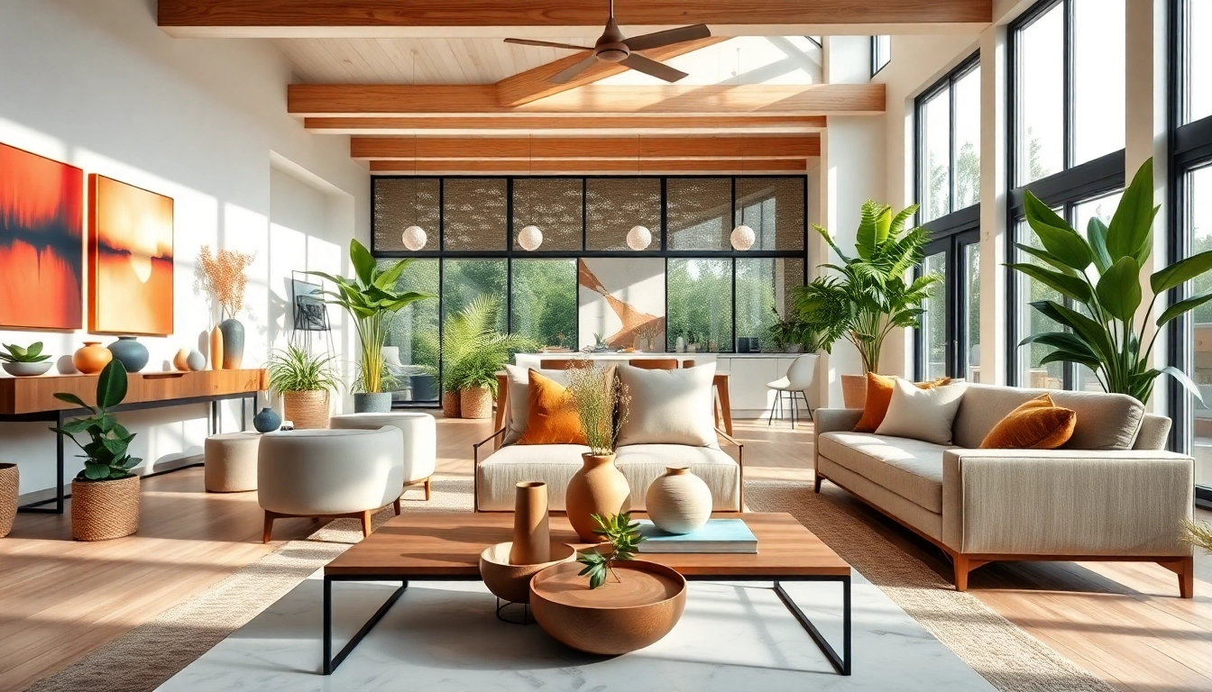 Emphasizing Seamless Living, a sunlit interior showcases modern decor and comfortable furnishings.